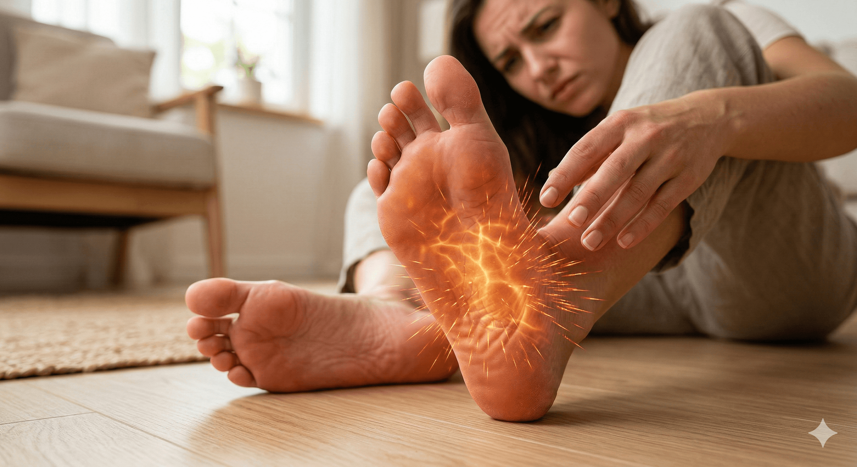 Sensación de ardor en plantas de los pies